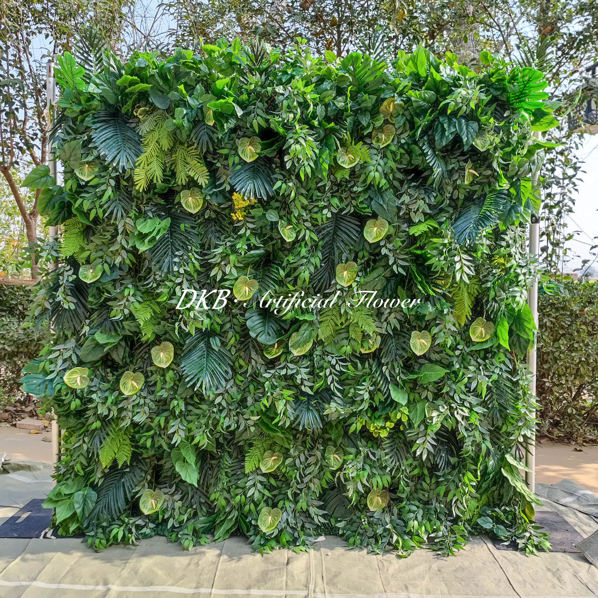 2025 Hot Sale Dkb Flower Wall Zip 8x8 Oll-up Real Touch Natural Grass Greenery 8x8 ft 5 d Flower-wall-panel Free Shipping