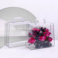 2026 Red Rose Flower Acrylic Box Handbag Hot Sale Valentines Day Gift Acrylic Flower Box with LED Light Separate Gift - Free Shipping