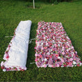 Artificial Factory Custom White and purple 8ft X 8ft Flower Wall Backdrop Roll up 5D Flower Panels Backdrop Wall Free Shipping