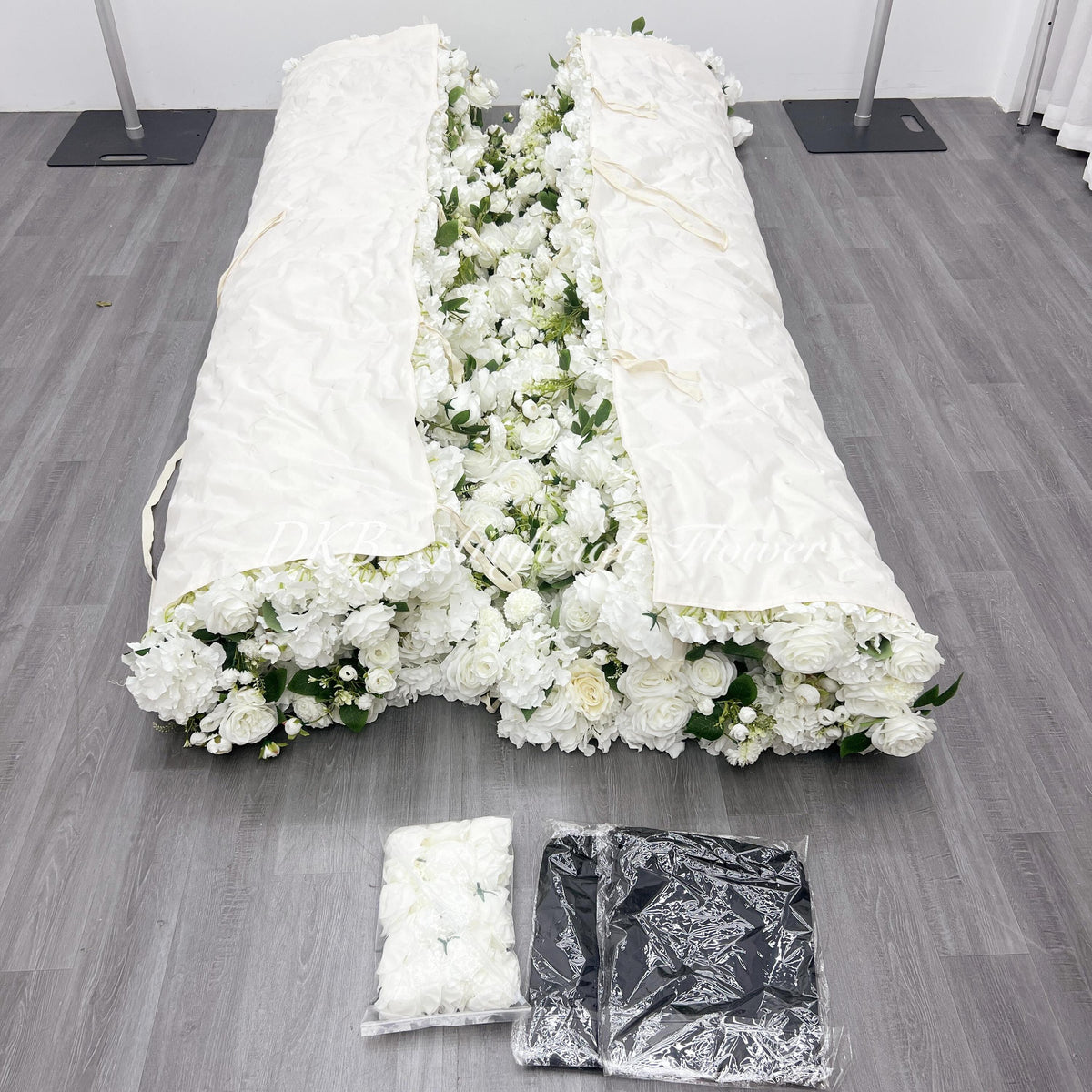 Artificial Flower Manufacturer Wholesale White Rose Zipper 8x8 Colorful Artificial Flowers Wall Panels Free Shipping