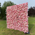 Artificial Flowers Wedding Decor Flower Panel Roll up Cloth Back Artificial Fabric Large Flower Wall Backdrop for Events Free Shipping