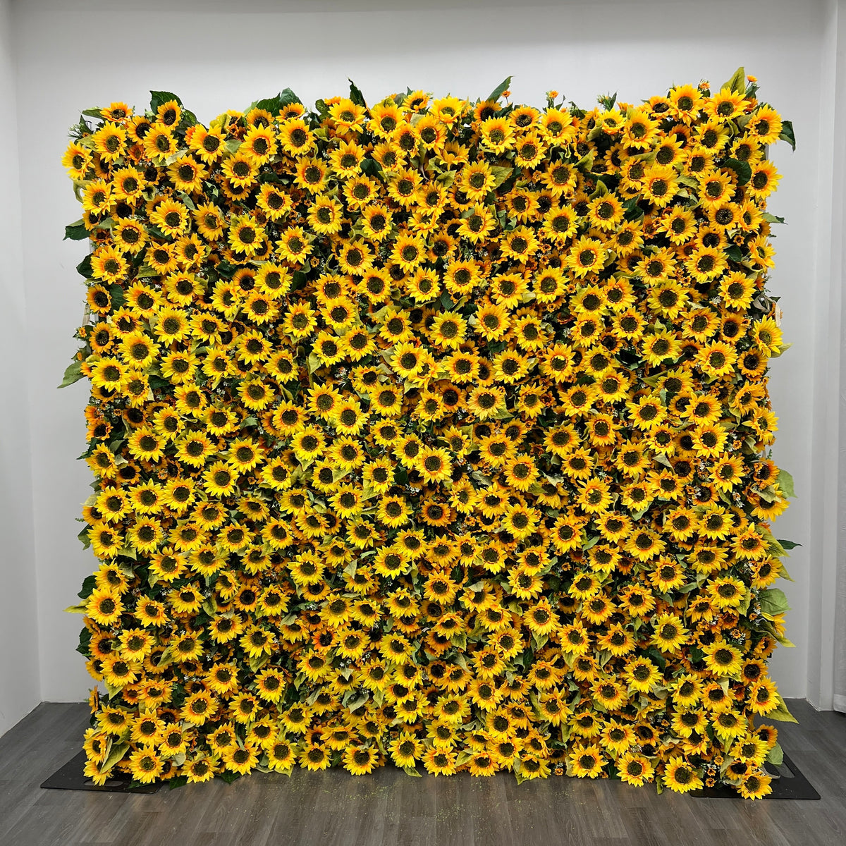 Customized 8D Yellow Sunflower Artificial Flower Wall Silk Decoration Wedding Stage Background Party Decoration Supplies Free Shipping