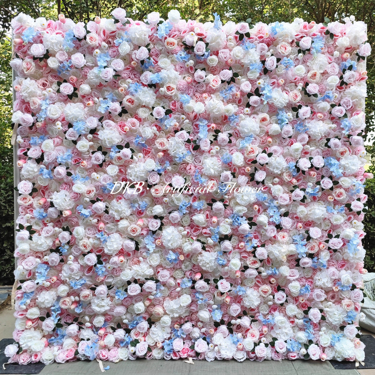 2024 Roll up Flower Wall Roll up Rectangle Colorful Roll-up Flower Fabric Wall Roll up Artificial Flowers Wall Curtain 8x8ft Free Shipping