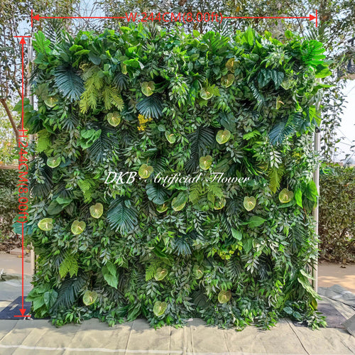 2024 pink Green Flower Wall Background Party Events Decorations Flower Wall 8ft X 8ft Fabric Roll-up-flower-wall Free Shipping