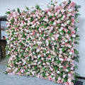 3D Roll up Flower Wall 8ft X 8ft Silk Artificial Pink Rose Flower Wall Luxury Decorative Event Backdrop Free Shipping