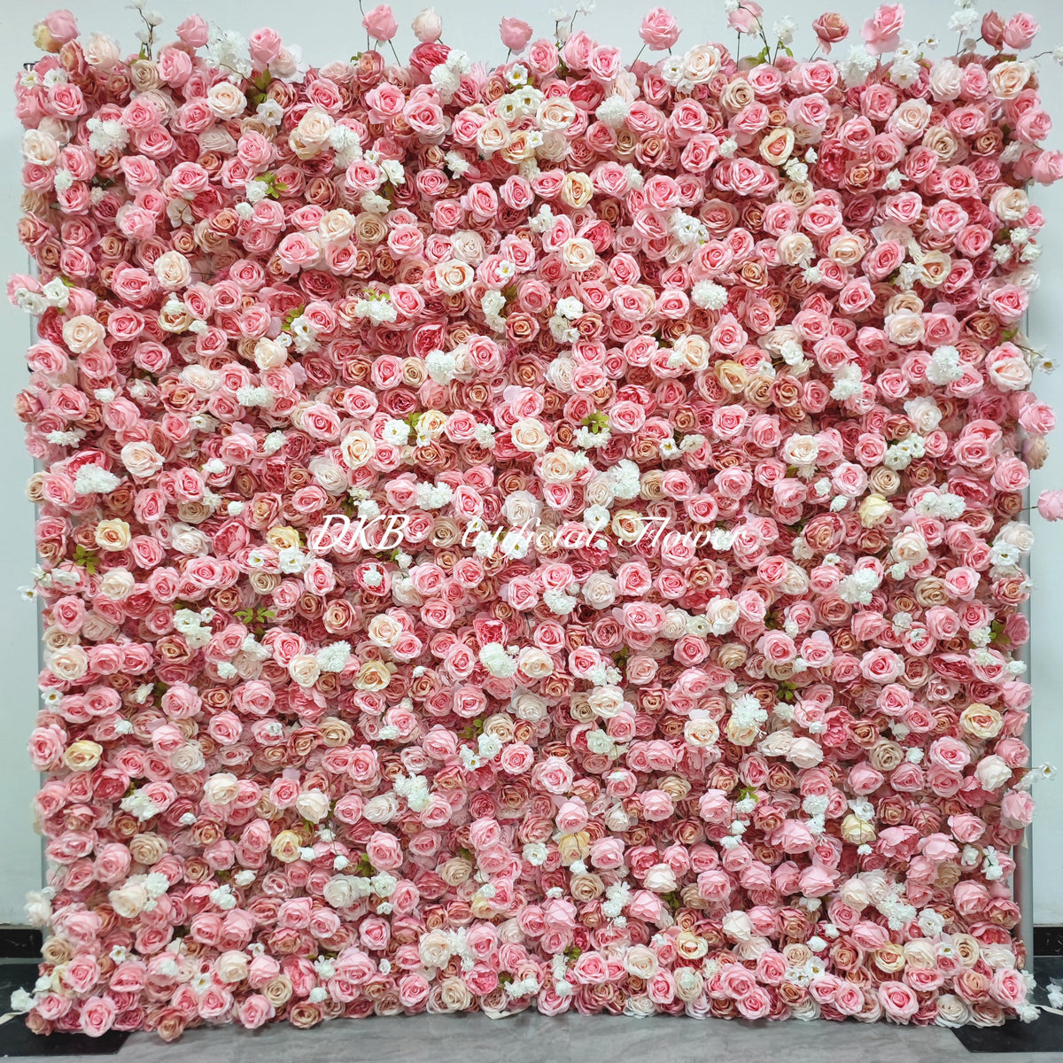 Artificial Factory Custom Flower Wall 8x8 ft 3d/5d pink Silk Artificial Flower Wedding Flower Wall Free Shipping