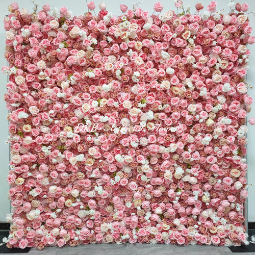 Artificial Factory Custom Flower Wall 8x8 ft 3d/5d pink Silk Artificial Flower Wedding Flower Wall Free Shipping