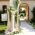 Artificial Flowers for Decoration Wedding Artificial Silk Flower White Green Design Flower Ball for Wedding Welcome Area - Free Shipping