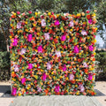 Factory Custom Roll up Flower Wall Set Backdrop Artificial Flower Wall Cloth Roll up Curtain Floral Wall for Wedding Free Shipping