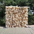 High Quality 5D Customized Nude Pampas 8ft Artificial Flower Wall Backdrop for Wedding Event Birthday Decoration Free Shipping