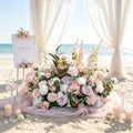 Manufacturer New Design Wedding Event Aisle Flower 70cm Long Light Pink and Purple Aisle Flower for Hotel Event Floor Decor - Free Shipping