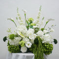 Manufacturer Wholesale Church Altar Flower Decoration White Green Flower Ball with Hanging Amaranth for Wedding Decoration - Free Shipping