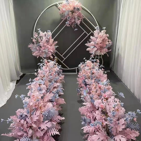 New Wedding Background Flower Road Artificial Flower for Wedding Decoration Ceremony Artificial Free Shipping
