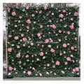 OEM Artificial Flower Wall Customized Flower Cloth Back Silk Wedding Decoration 8\*8ft Flower Panel Free Shipping