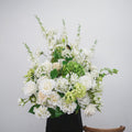 Wholesale Hot Sale Realistic Wedding Aisle Floral Floor Decoration 80cm Artificial Green White Flower Aisle Flowers - Free Shipping