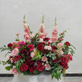 Wholesale Hot Sale Realistic Wedding Aisle Floral Floor Decoration Artificial Burgundy and Pink Flower Aisle Flowers - Free Shipping