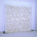 Factory Supply Wedding 3D Cloth Back White Peony Rose Flower Wall Roll up Floral Wall for Wedding Event Party Decoration Free Shipping