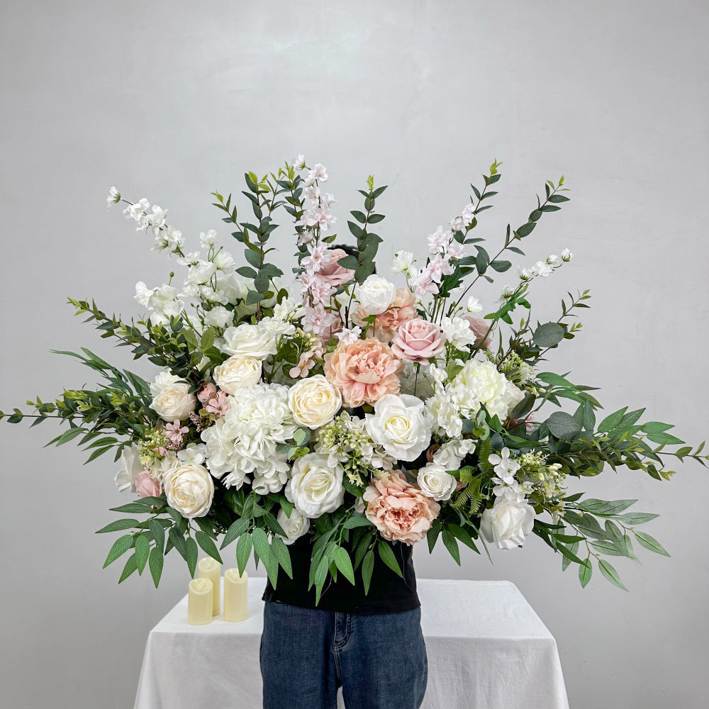 GF476 70cm Flower Arrangement Soft Pink Pastel Artificial Aisle Flower Bouqet for Bar Business Event Party Decoration - Free Shipping