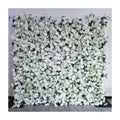 Green Wedding Decoration White Rose Greenery Roll up Flowers Panels Flower Wall Free Shipping