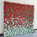 HQ038 Factory Custom 5d Red Flower Panel Rose 8\*8 Roll up Zipper Flower Wall Decoration for Party Free Shipping