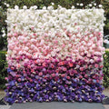 HQ208 New Design 5d Flower Wall Wedding Decoration Rose 8\*8 Roll up Zipper Flower Wall for Party Free Shipping