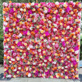 HQ220 Fashion Design 5d Flower Wall Decoration Rose 8\*8 Roll up Zipper Flower Wall for Decor Free Shipping