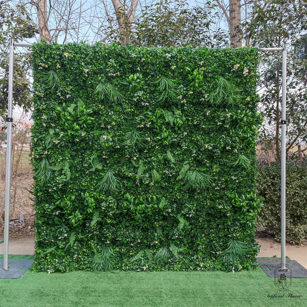 Hot Artificial Green Plants 3d Hydrangea Flower Wall Backdrop for Wedding Event Stage Decoration Free Shipping