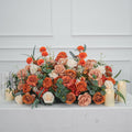 Manufacturer Luxury Wedding Decoration Silk Floral Arrangement Lush Burnt Orange Autumn Colors 80cm Ground Flower Decoration - Free Shipping