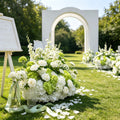 Manufacturer Wedding Reception Decorations Birthday Party Flower Arrangement Supplies White Green Aisle Silk Flowers for Events - Free Shipping