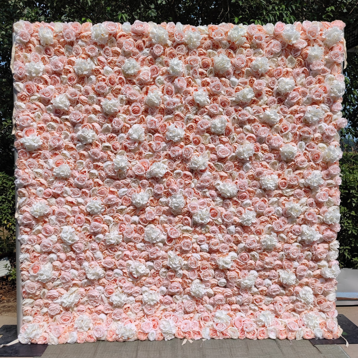New Design 8ft X 8ft Wall Flower Panel 3D Artificial Pink Roses Wedding and Mother's Day Decorative Backdrop Free Shipping