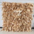 Pampas Flower Wall Customized 5D 3D White Roll up Fabric Flower Wall Wedding Decoration Rayon Rose Panel Background Flower Wall Free Shipping