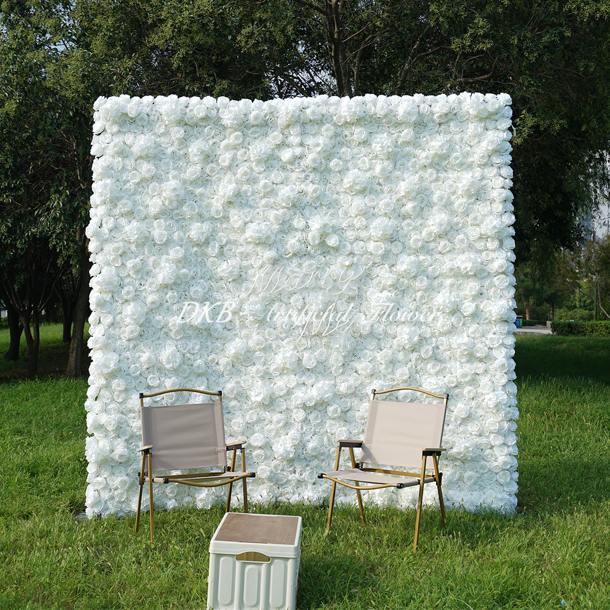 Roll up White Roses Flower Wall Wedding Flowers Backdrop 8ft X 8ft White Peony Artificial Flower Wedding Decoration Free Shipping